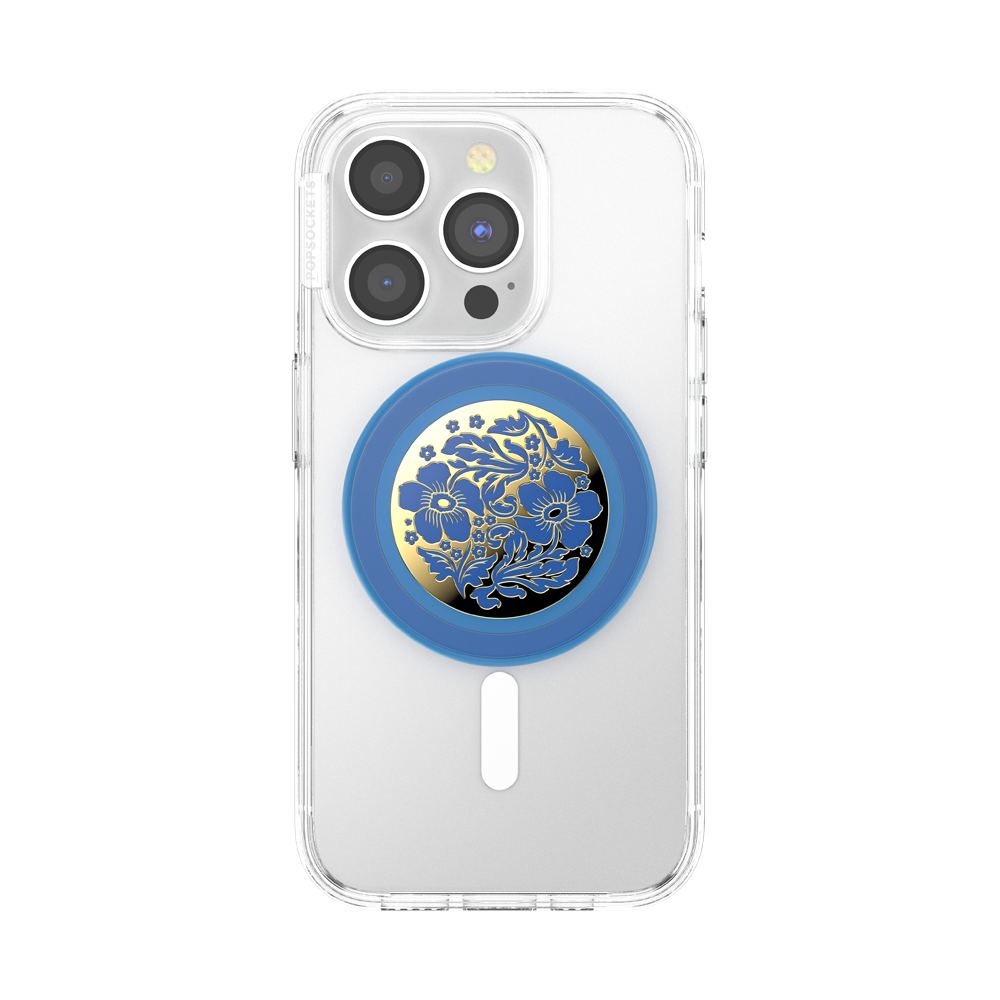 PopSockets - PopGrip MagSafe - Enamel Lace Vermeer Blue