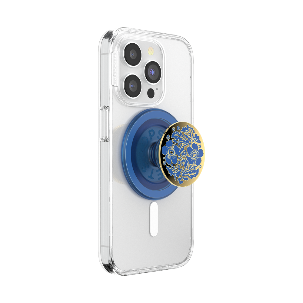 PopSockets - PopGrip MagSafe - Enamel Lace Vermeer Blue