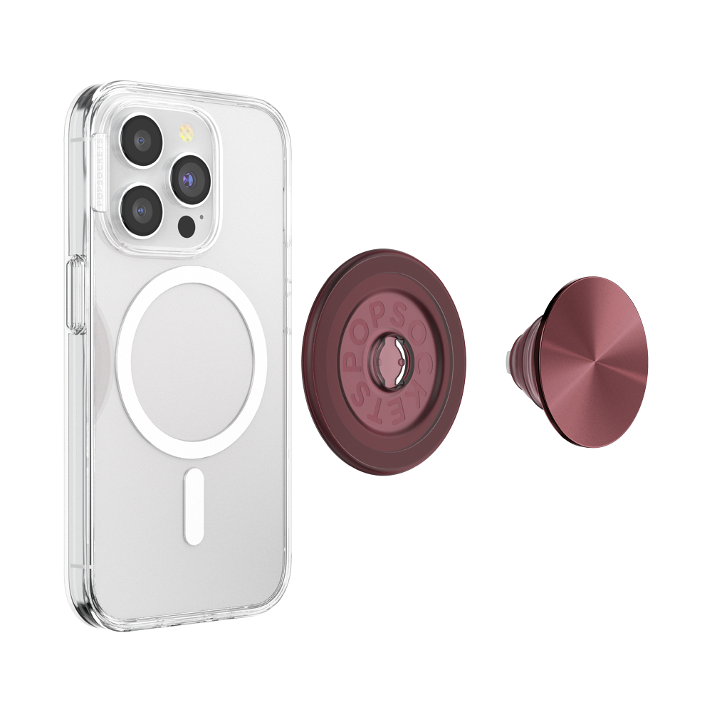 PopSockets - PopGrip MagSafe - Aluminum Radial Oxblood