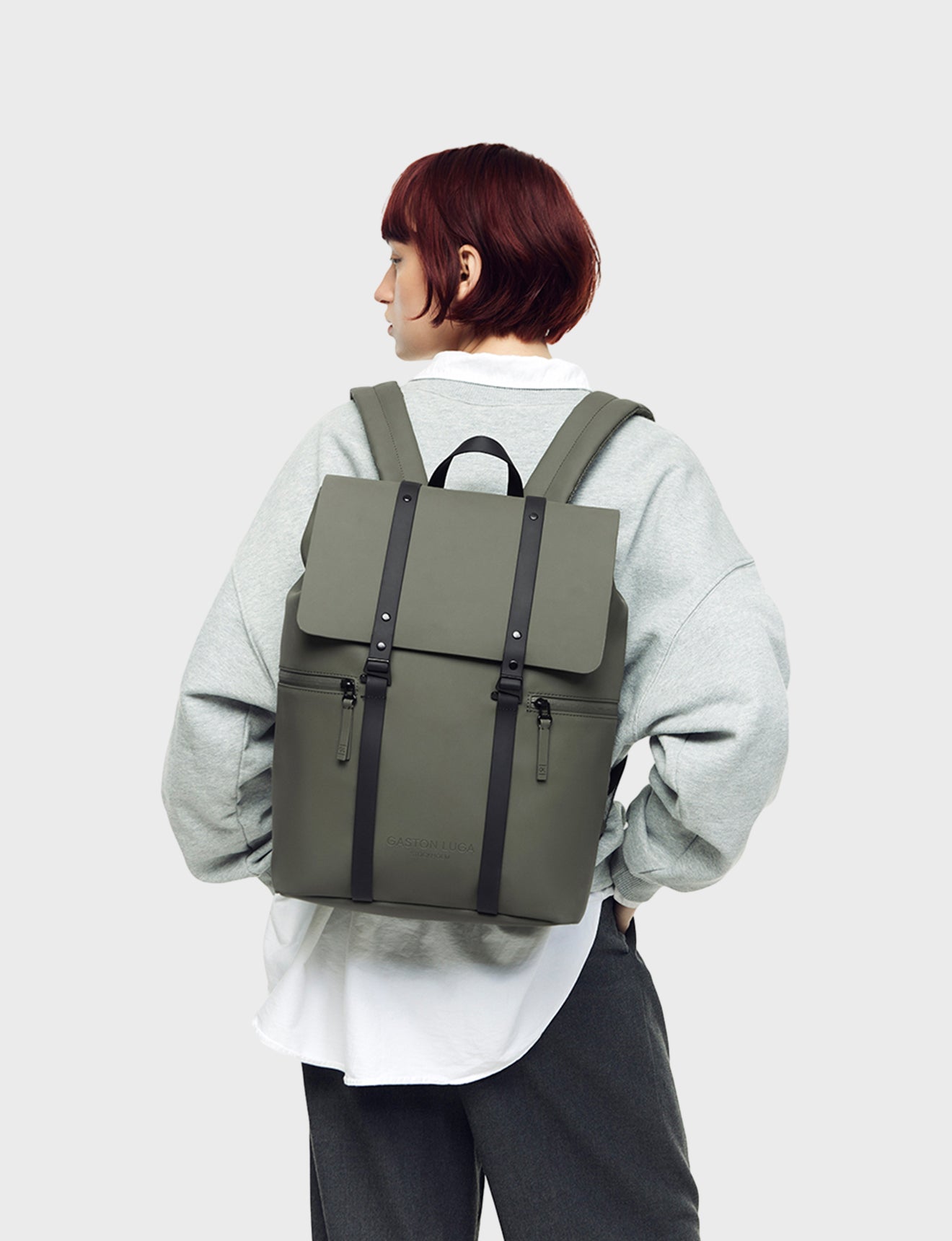 Gaston Luga - Splash 2.0- 13" Eco-Friendly Waterproof Backpack 14.25L - Olive