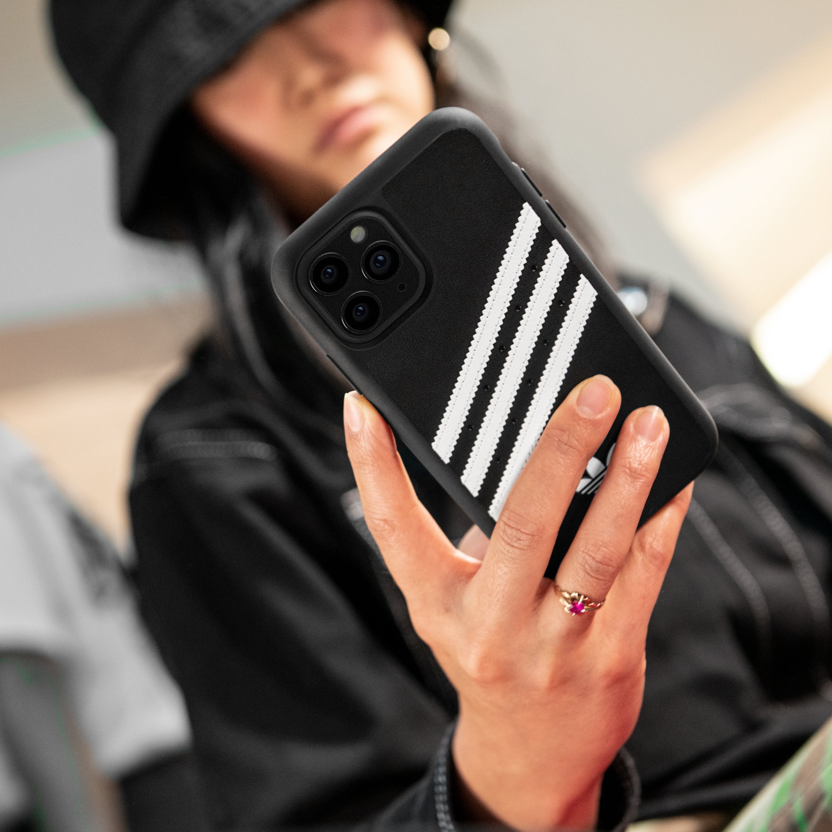 Adidas Originals 3 Stripe Samba Phone Case For iPhone 12 12 Pro Blac