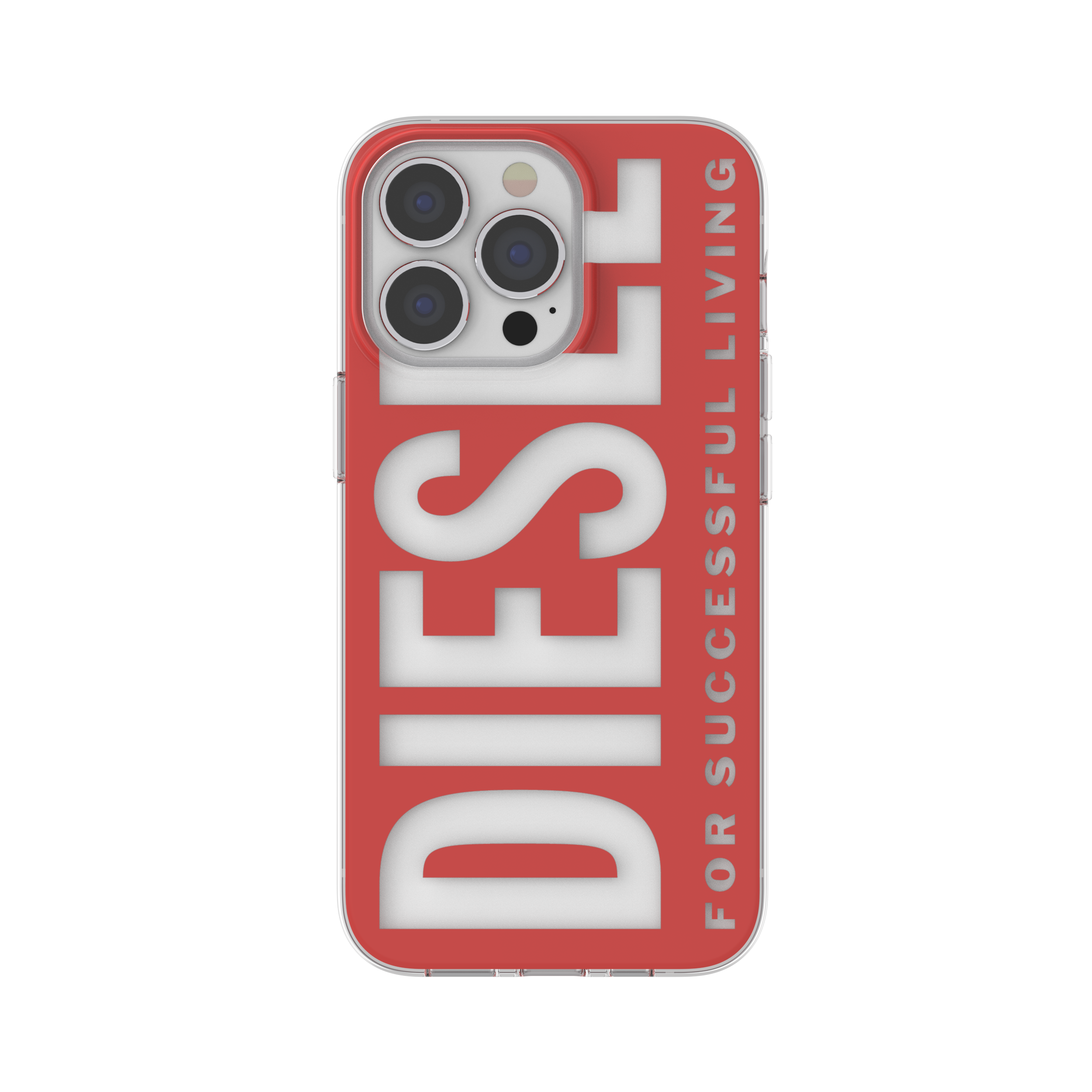 Diesel Snap Phone Case For iPhone 13/13 Pro (Duo Compatiable) - Red | Clear