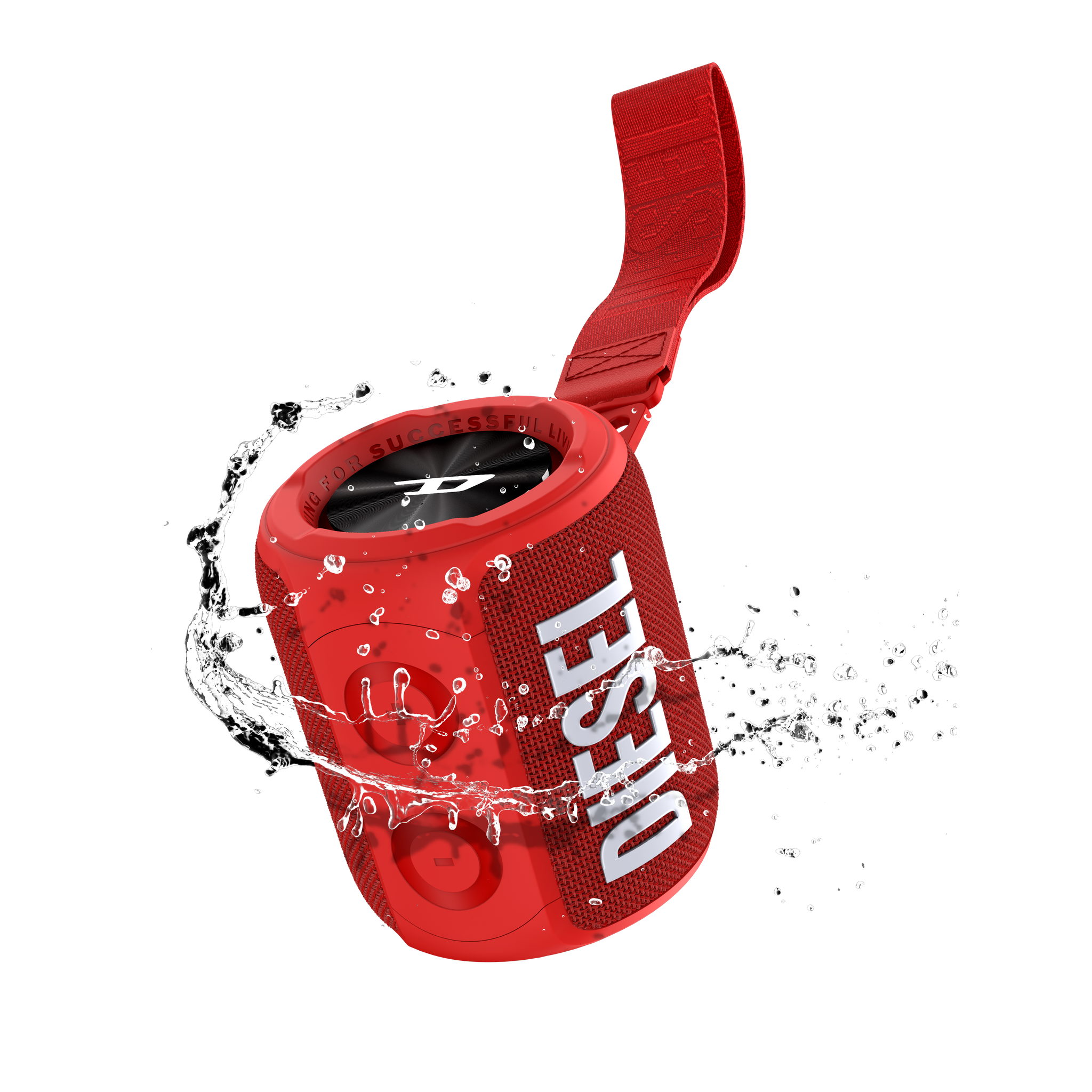 Diesel Wireless Speaker Bluetooth 5.0 iPX7 Multi-Pairing - Red