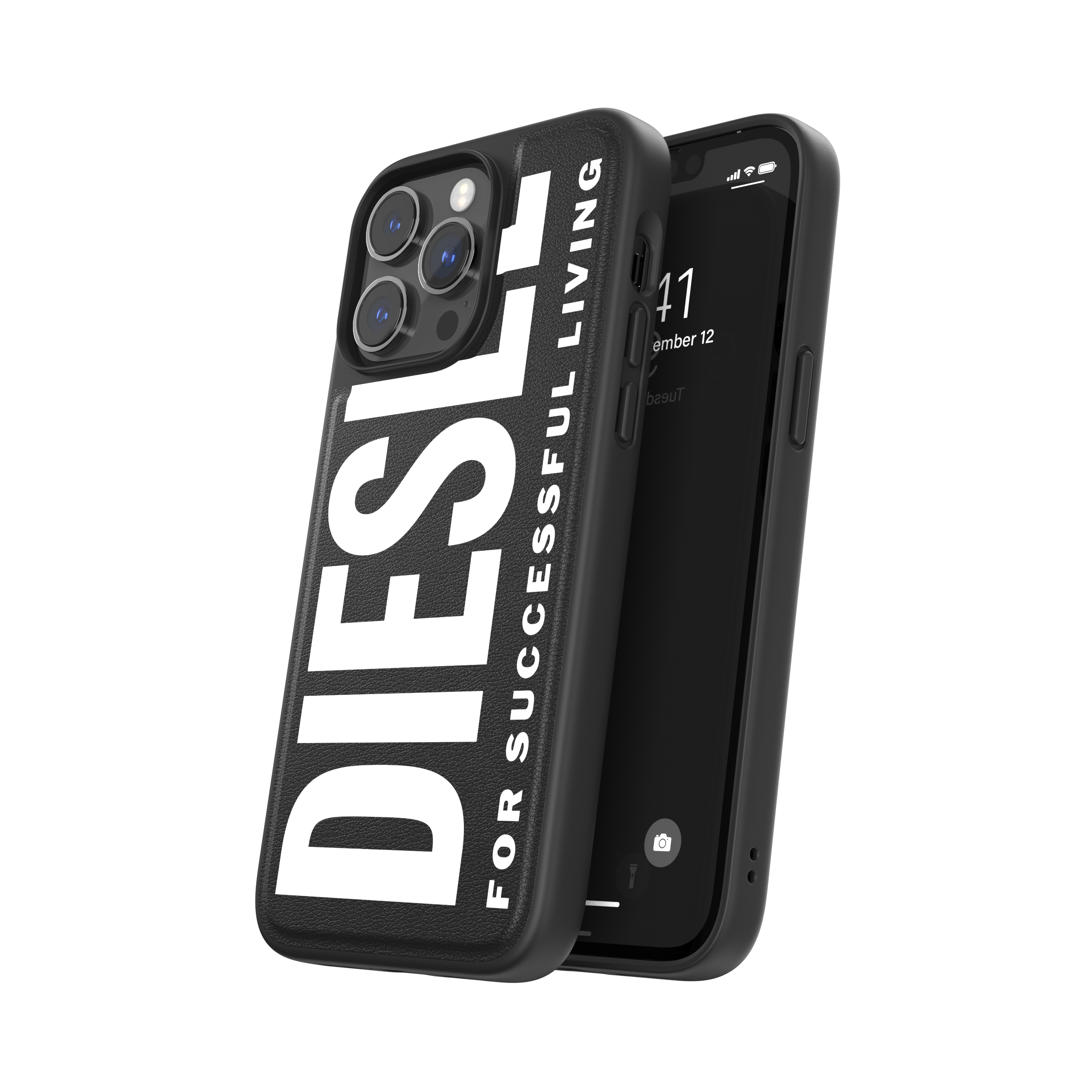 Diesel Snap Phone Case For iPhone 14 Pro Max - Black