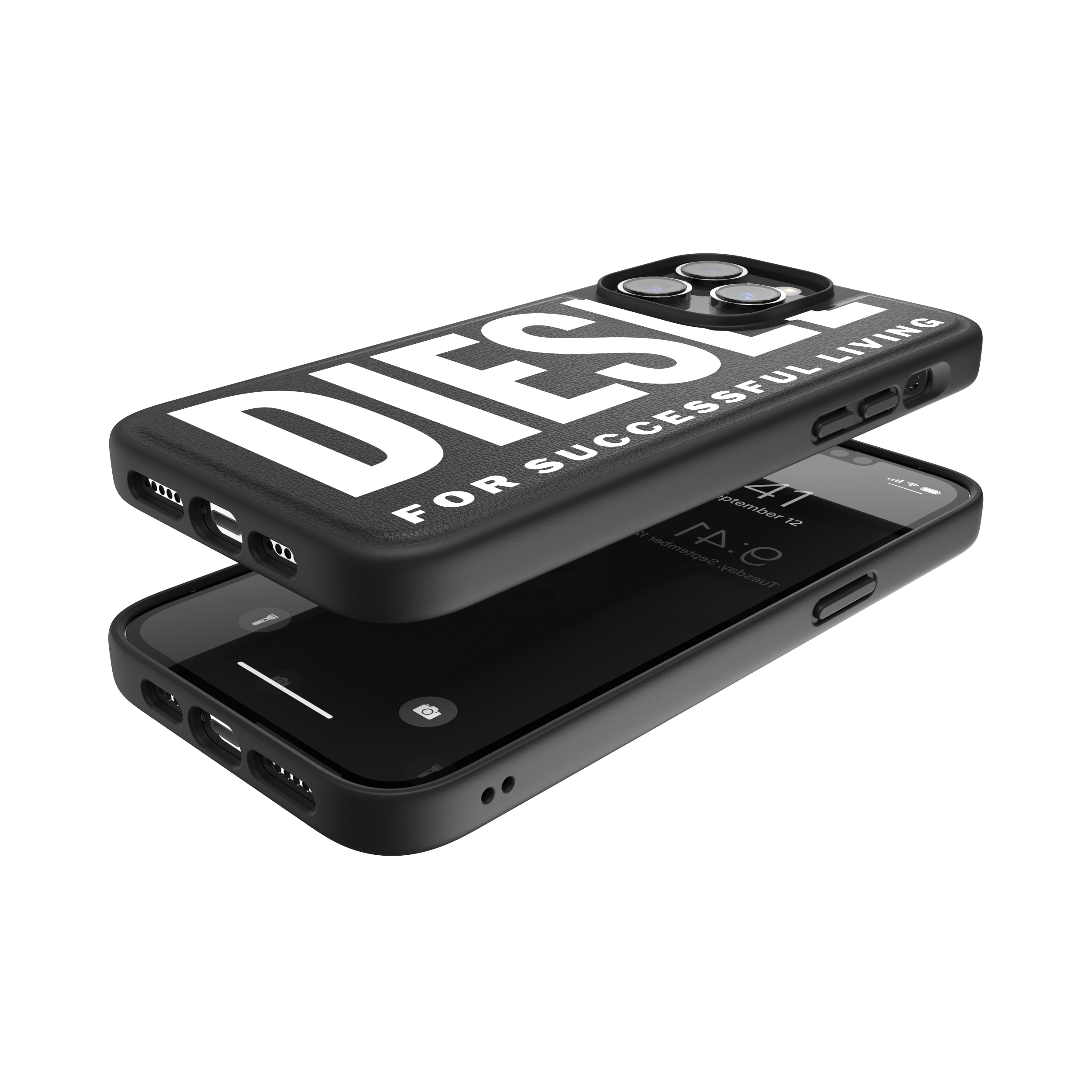 Diesel Snap Phone Case For iPhone 14 Pro Max - Black