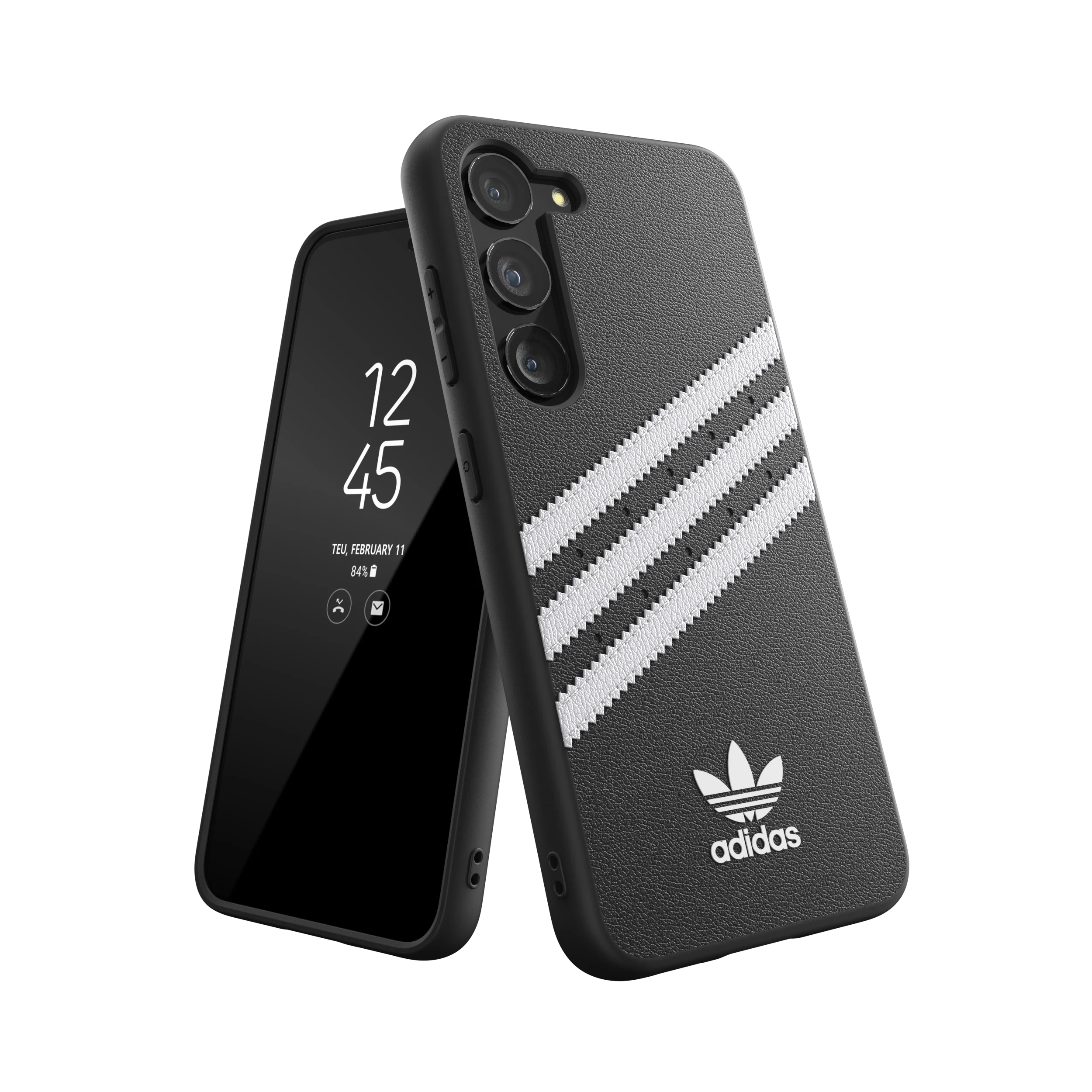 Adidas 3 Stripe Phone Cases for Samsung Galaxy S23 Black