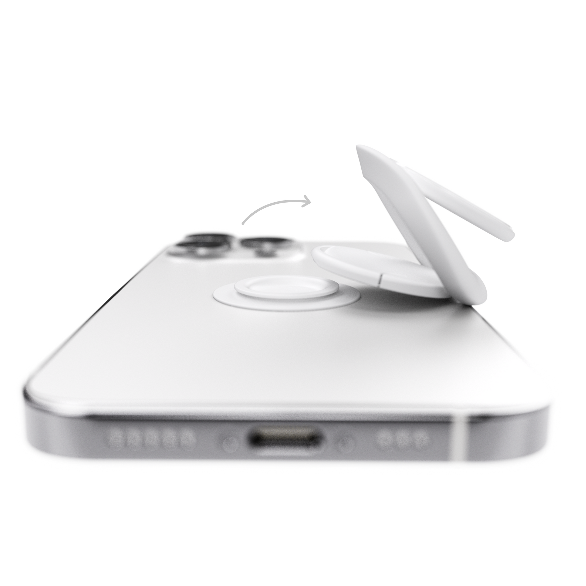 Vonmaehlen Backflip P Phone Grip/Holder + Magnetic Mount - White