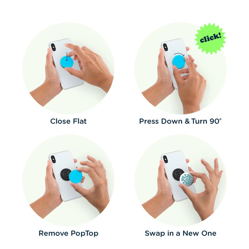 PopSockets PopGrip - Translucent Black Smoke