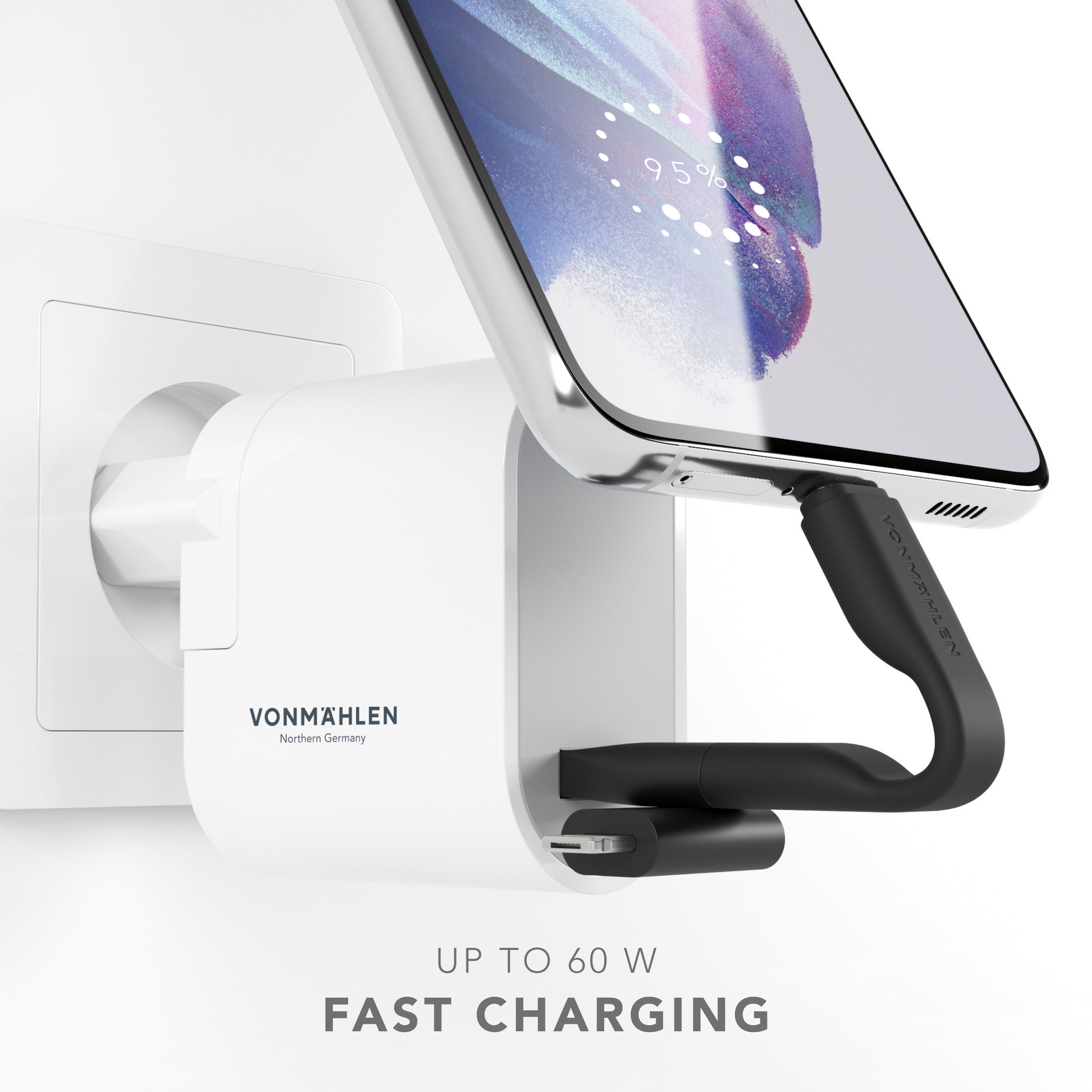 Vonmaehlen High Six  6in1 Type-C Charging Cable Micro/USB-A/Lighting - Black
