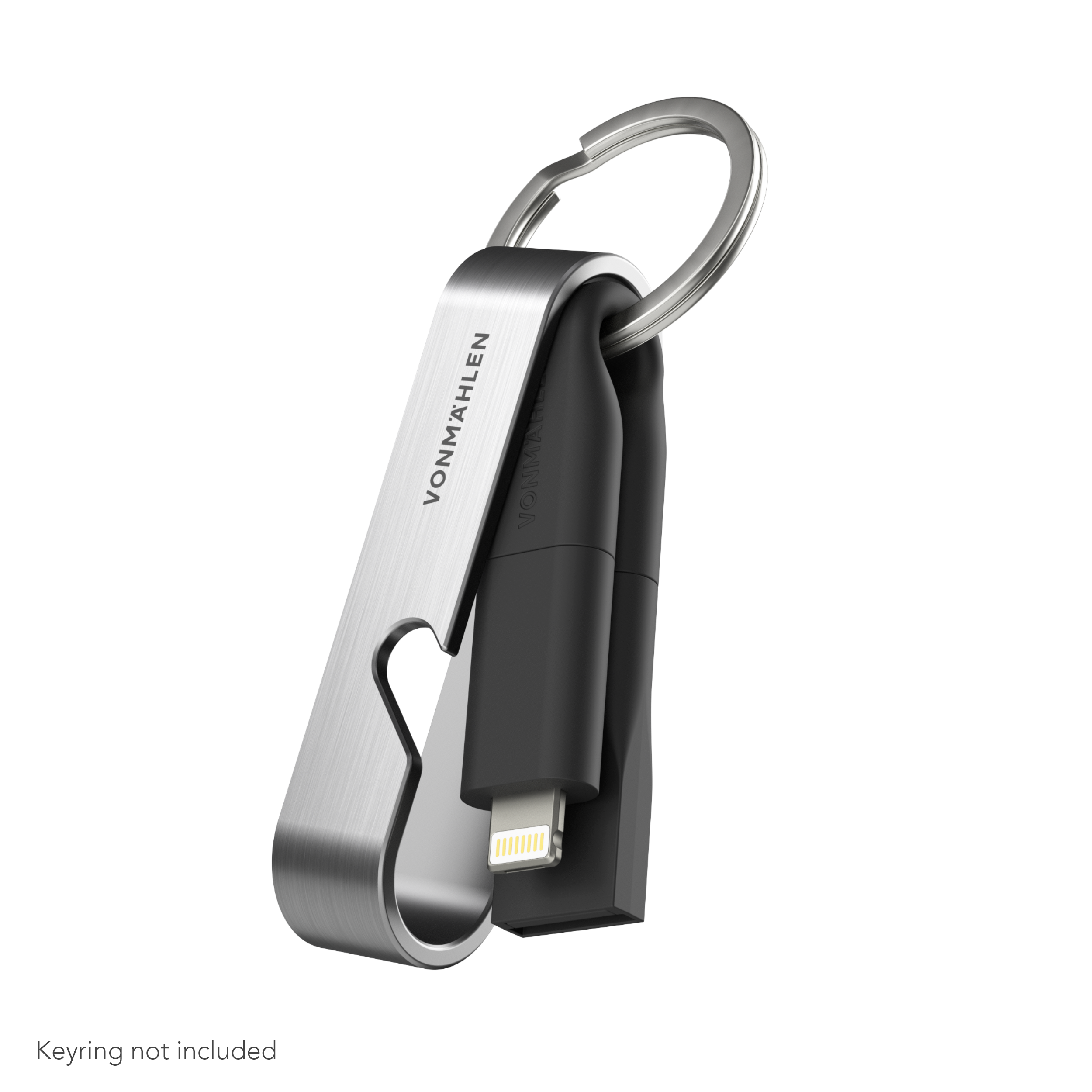 Vonmaehlen High Six  6in1 Type-C Charging Cable Micro/USB-A/Lighting - Black/Silver