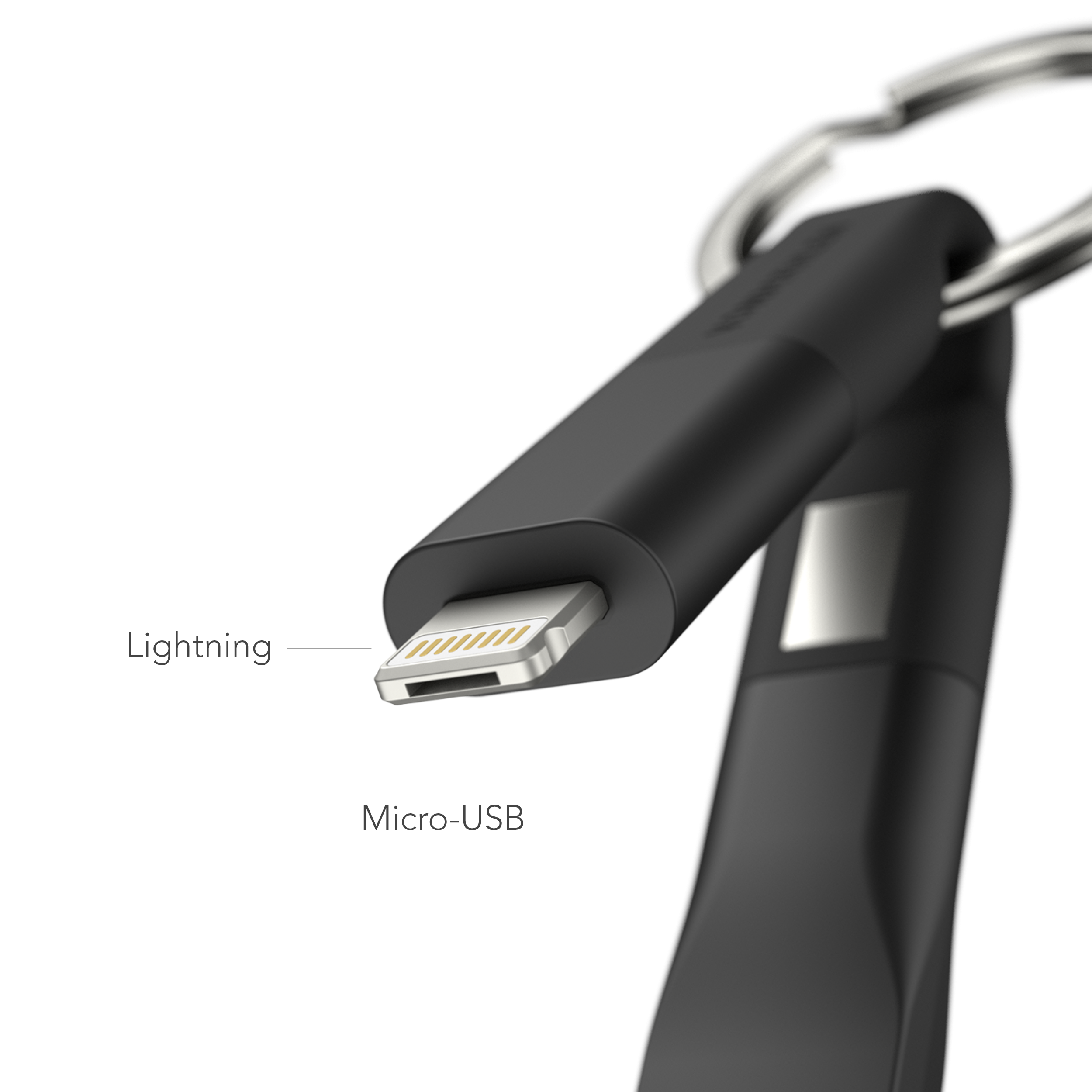 Vonmaehlen High Six  6in1 Type-C Charging Cable Micro/USB-A/Lighting - Black/Silver