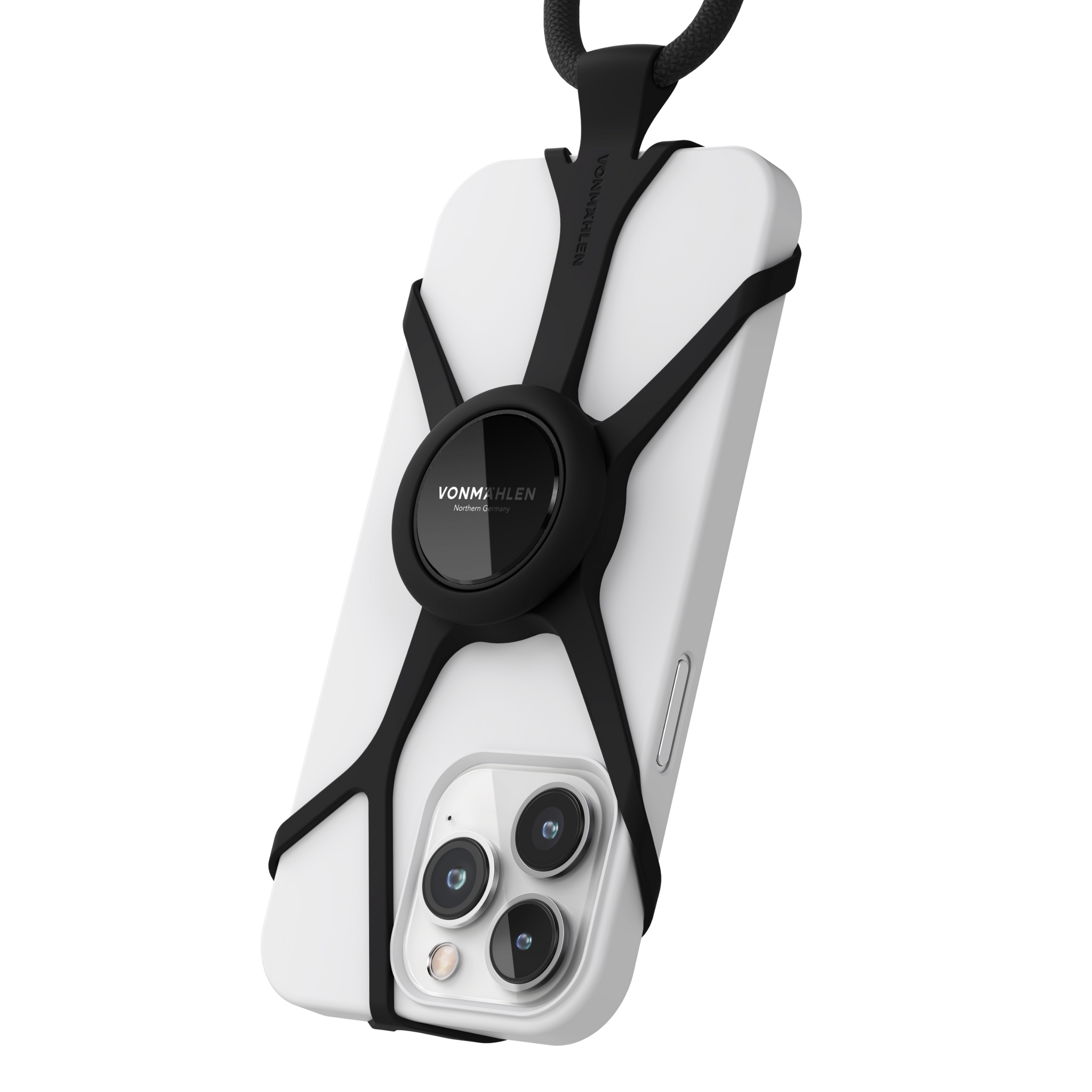 Vonmaehlen Infinity Plus Universal Phone Case Strap Lanyard + Backflip Grip/Holder - Black