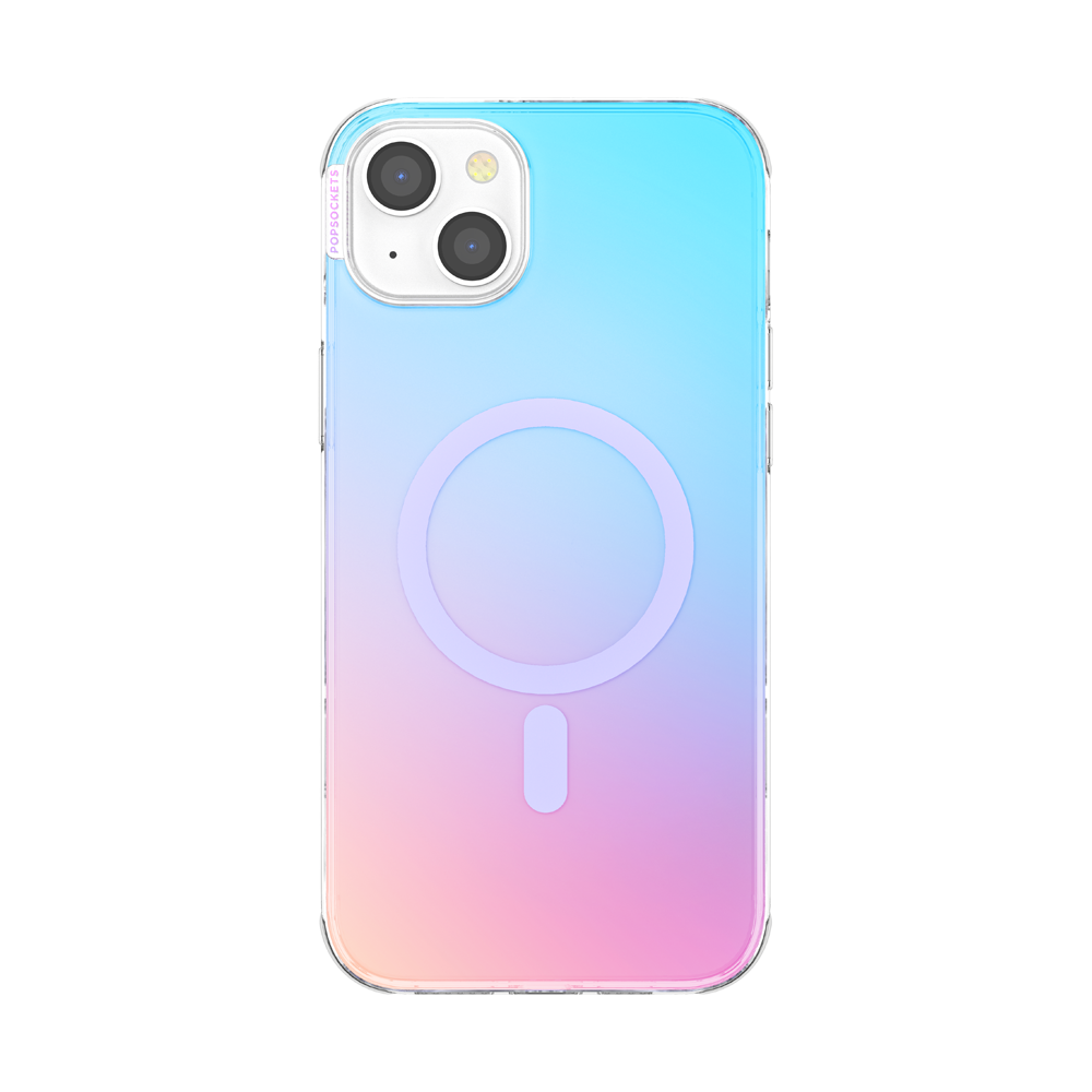 PopSockets PopCase MagSafe for iPhone 14 Plus - White Iridescent