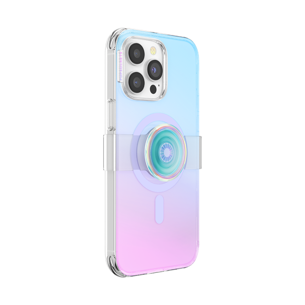 PopSockets PopCase MagSafe for iPhone 14 Pro Max - White Iridescent