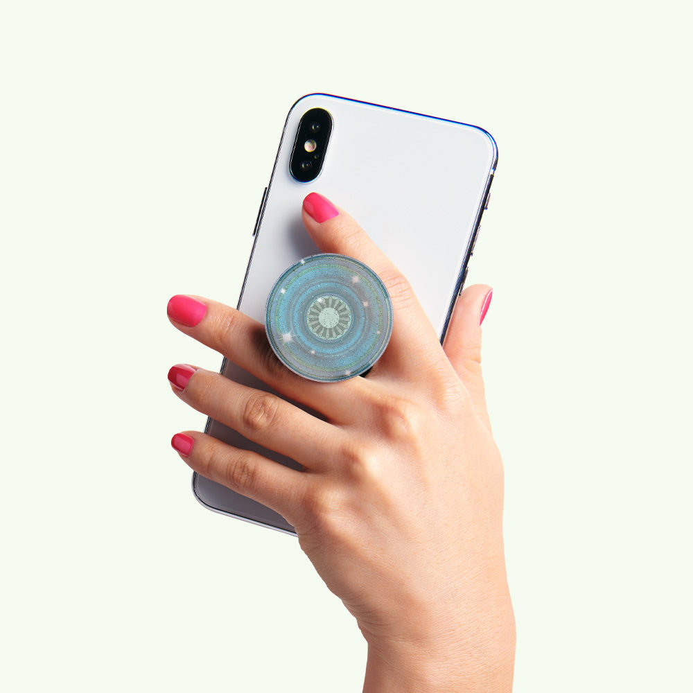 PopSockets PopGrip - Translucent Glitter Mint